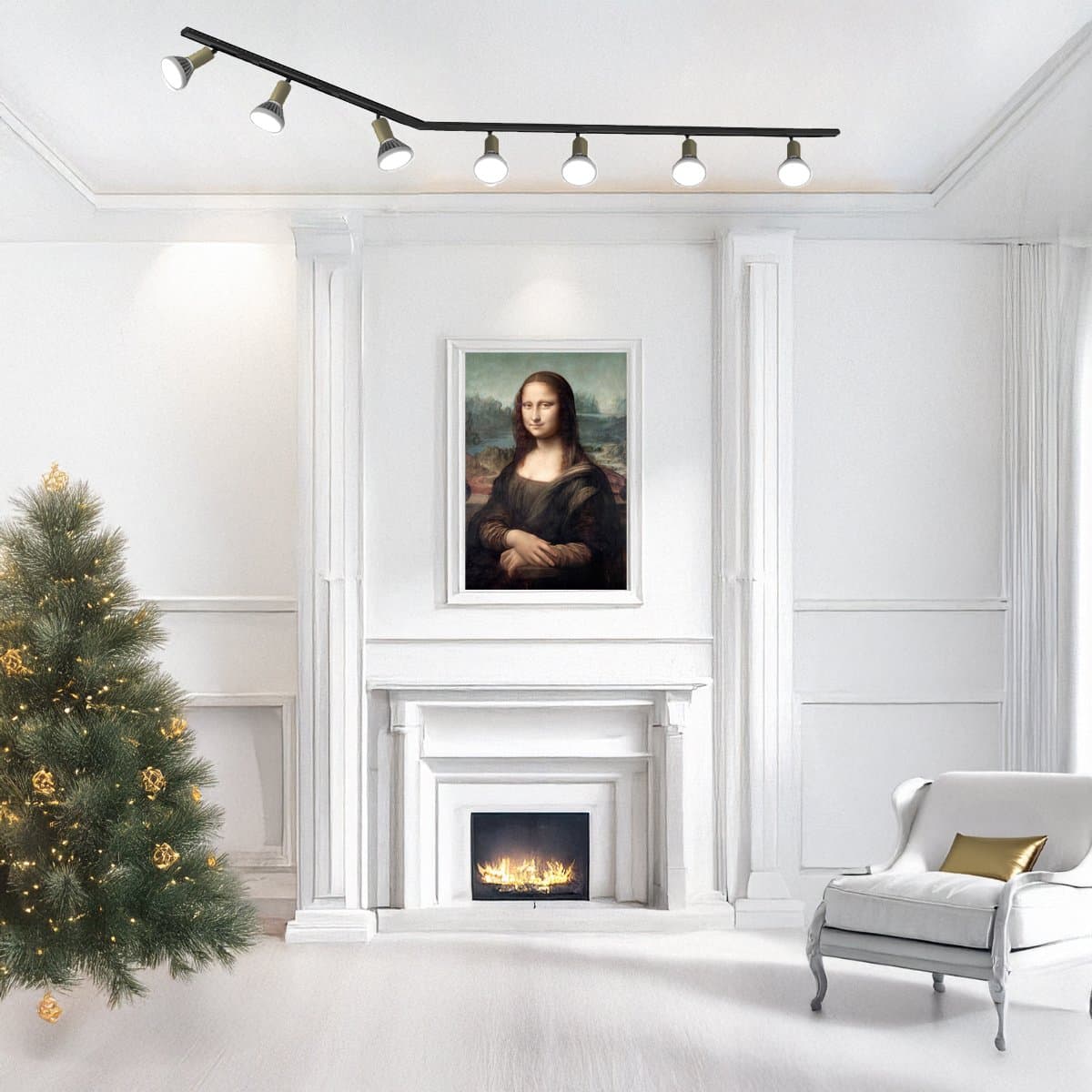 Binario Top Light MONO AMOSKIT 300L E27 LED lampada soffitto faretti spot orientabili moderno classico in Faretti da soffitto Lampadari Bartalini - Colle di Val d’Elsa, commercioVirtuoso.it