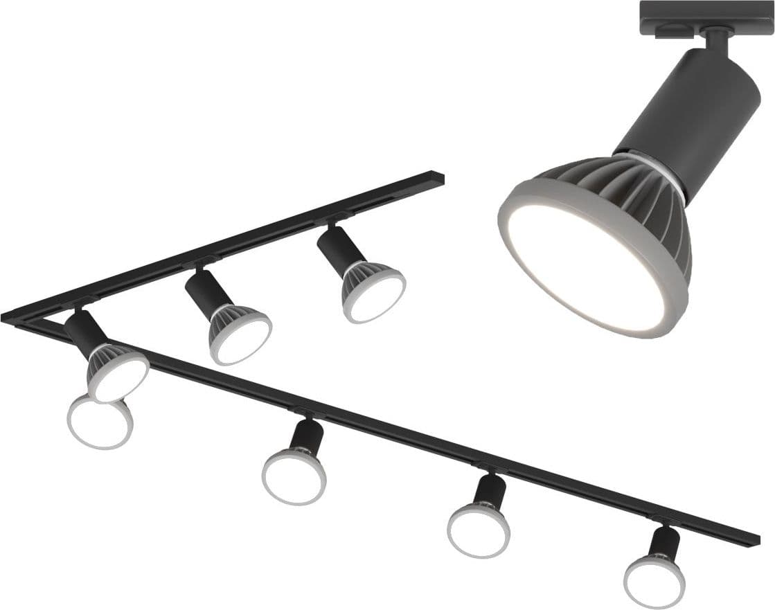 Binario Top Light MONO AMOSKIT 300L E27 LED lampada soffitto faretti spot orientabili moderno classico in Faretti da soffitto Lampadari Bartalini - Colle di Val d’Elsa, commercioVirtuoso.it