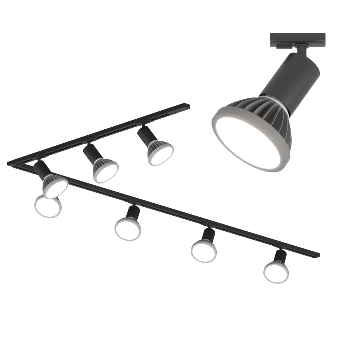 Binario Top Light MONO AMOSKIT 300L E27 LED lampada soffitto faretti spot orientabili moderno classico in Faretti da soffitto Lampadari Bartalini - Colle di Val d’Elsa, commercioVirtuoso.it