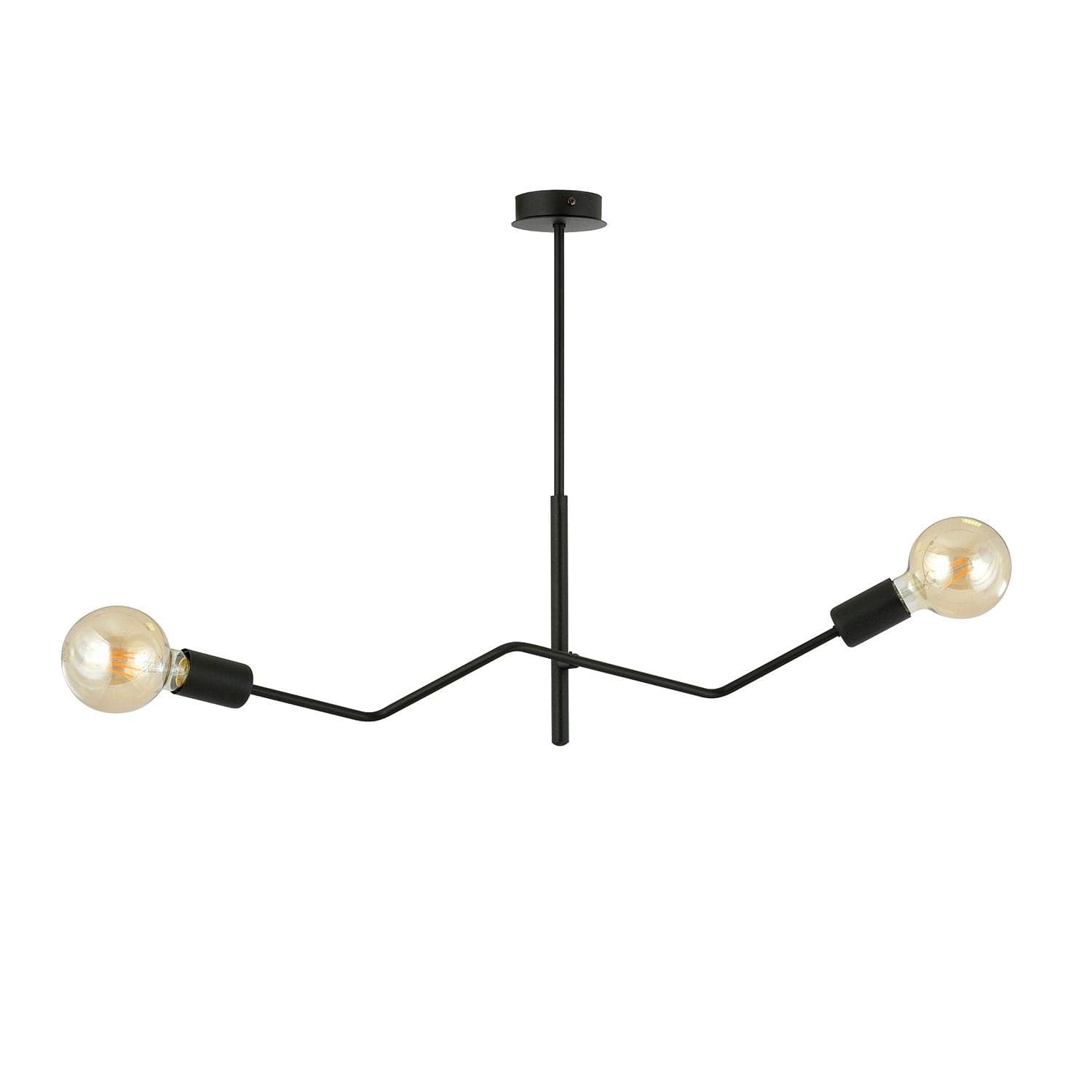 Sospensione Industrial 2 Luci Frix In Acciaio Nero E Bracci Regolabili in Lampade a sospensione LuceArt - Montecorvino Pugliano, commercioVirtuoso.it