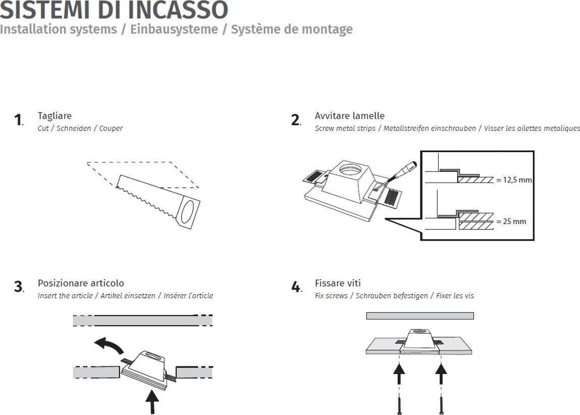 Faretto incasso Sforzin illuminazione THESSALY RASO T411 GU10 LED moderno spot cartongesso in Faretti da soffitto Lampadari Bartalini - Colle di Val d’Elsa, commercioVirtuoso.it
