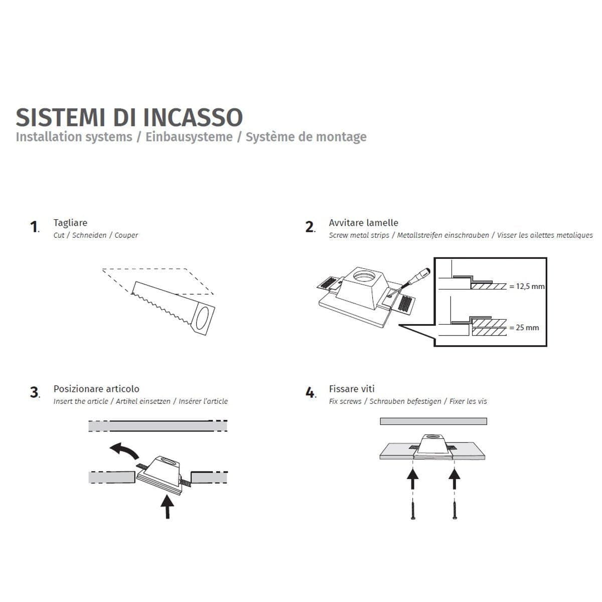 Faretto incasso Sforzin illuminazione THESSALY RASO T411 GU10 LED moderno spot cartongesso in Faretti da soffitto Lampadari Bartalini - Colle di Val d’Elsa, commercioVirtuoso.it