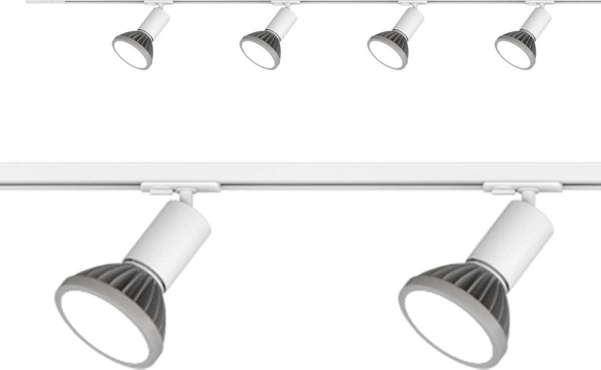 Binario Top Light MONO AMOSKIT 300 BI BIANCO E27 LED lampada soffitto faretti spot orientabili moderno in Faretti da soffitto Lampadari Bartalini - Colle di Val d’Elsa, commercioVirtuoso.it