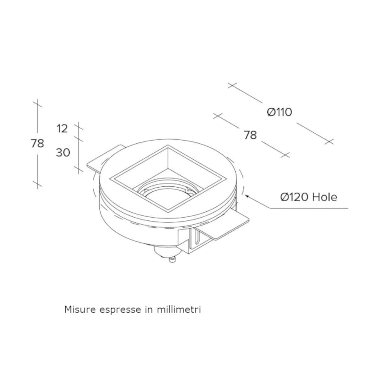 Faretto incasso Sforzin illuminazione ELIS RASO T416 GU10 LED classico spot cartongesso in Faretti da soffitto Lampadari Bartalini - Colle di Val d’Elsa, commercioVirtuoso.it