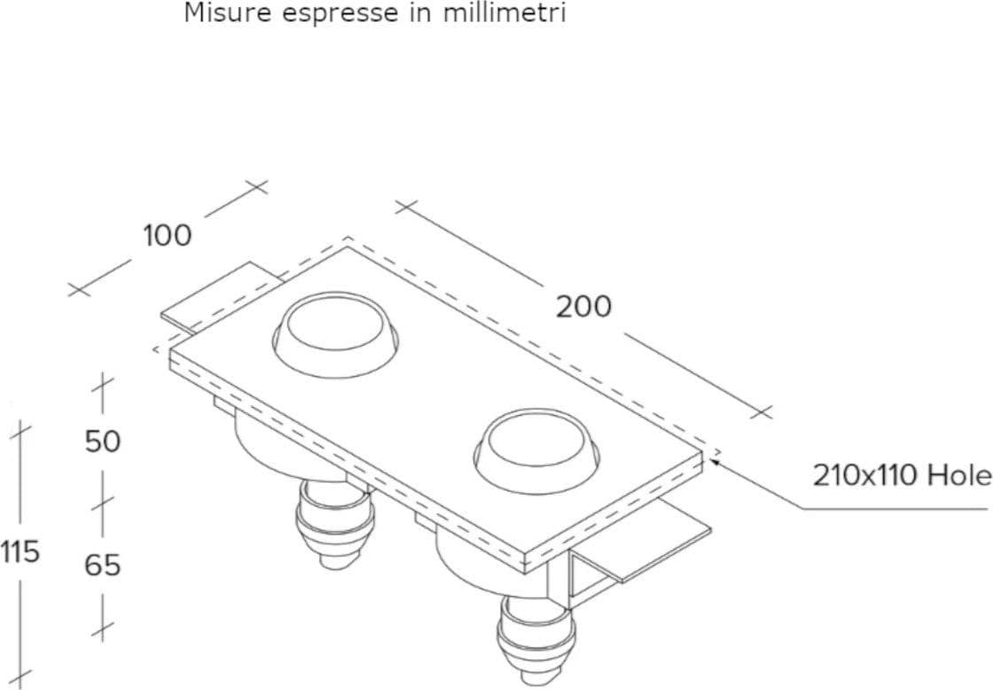 Faretto incasso Sforzin Illuminazione LELANTO T413 GU10 LED orientabile gesso alluminio in Faretti da soffitto Lampadari Bartalini - Colle di Val d’Elsa, commercioVirtuoso.it
