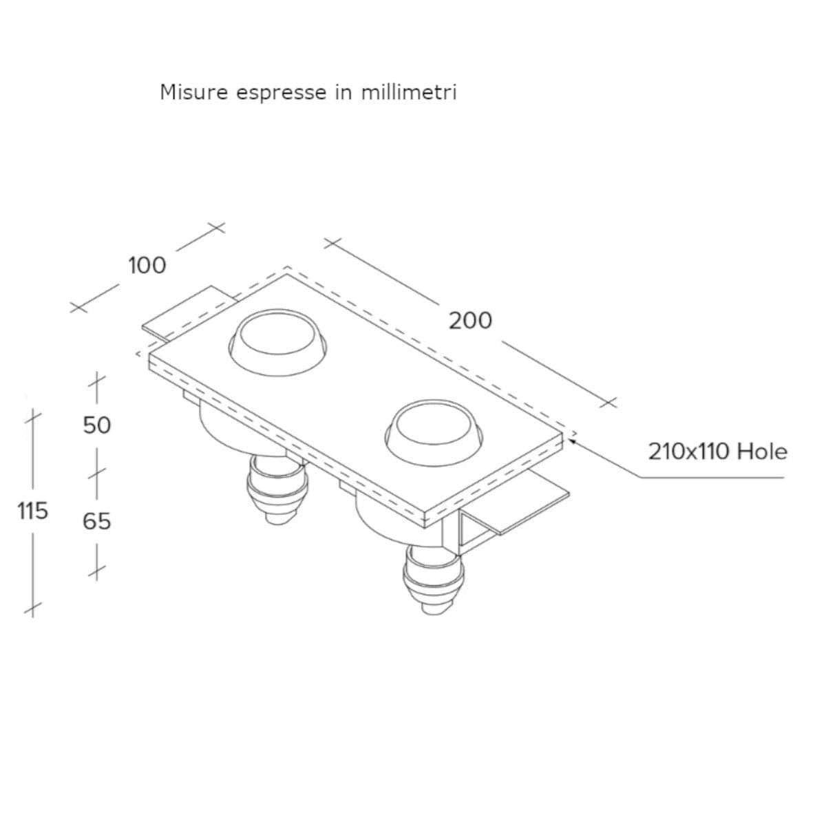 Faretto incasso Sforzin Illuminazione LELANTO T413 GU10 LED orientabile gesso alluminio in Faretti da soffitto Lampadari Bartalini - Colle di Val d’Elsa, commercioVirtuoso.it