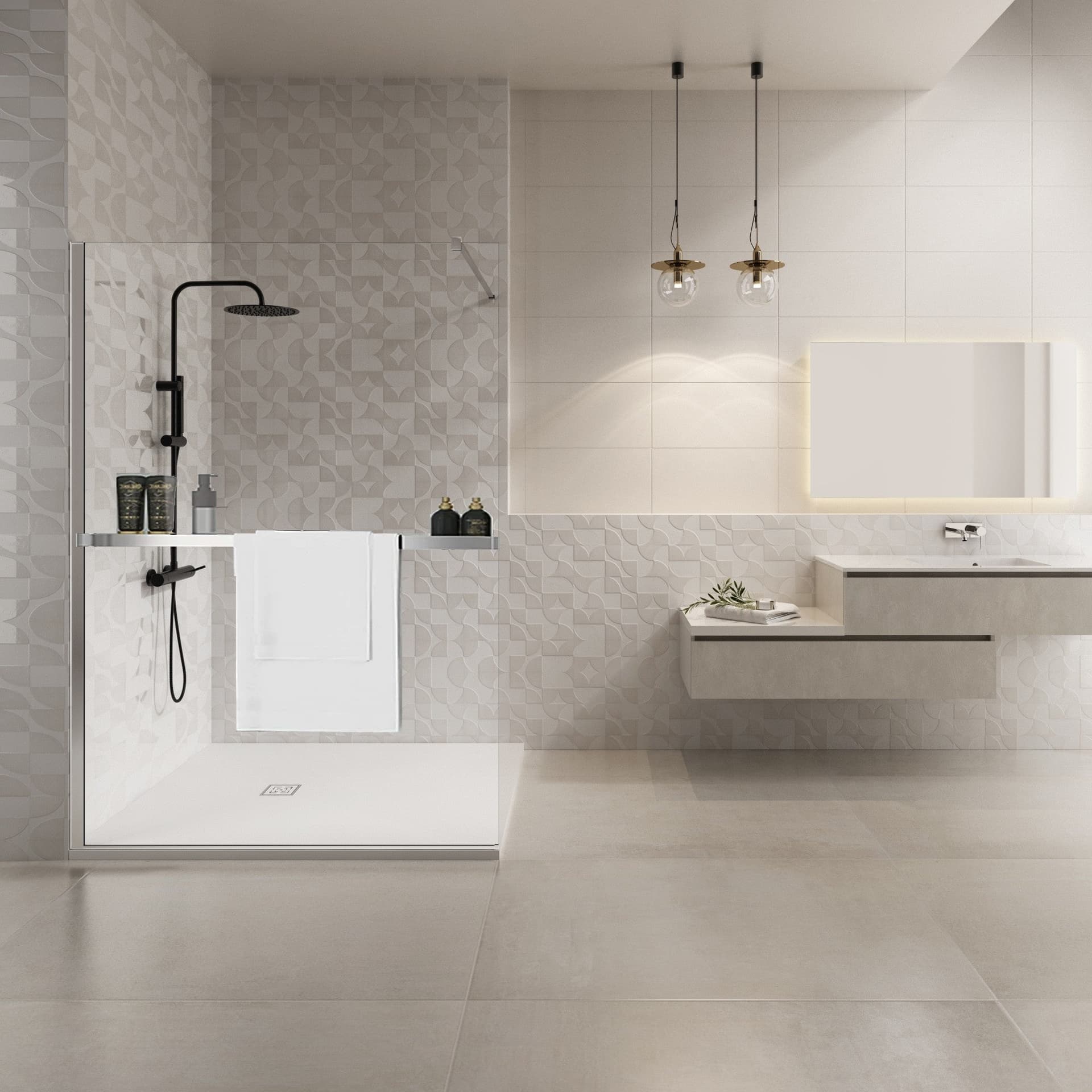 Mensola universale per parete walk in sino a 140cm in Mensole da muro Mondialshop - Parabiago, commercioVirtuoso.it