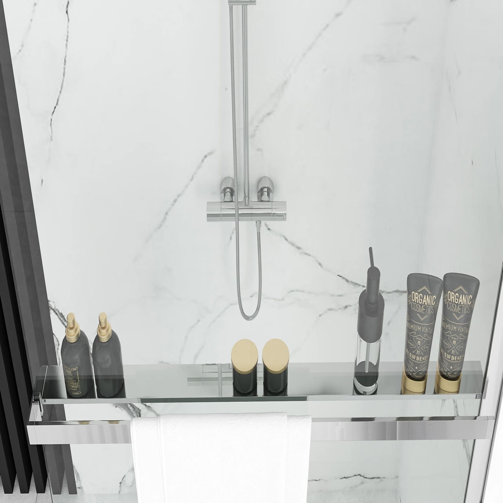 Mensola universale per parete walk in sino a 140cm in Mensole da muro Mondialshop - Parabiago, commercioVirtuoso.it