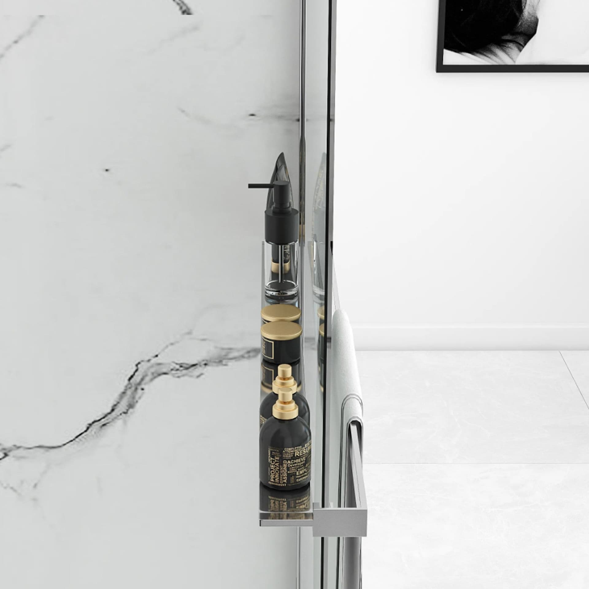 Mensola universale per parete walk in sino a 140cm in Mensole da muro Mondialshop - Parabiago, commercioVirtuoso.it