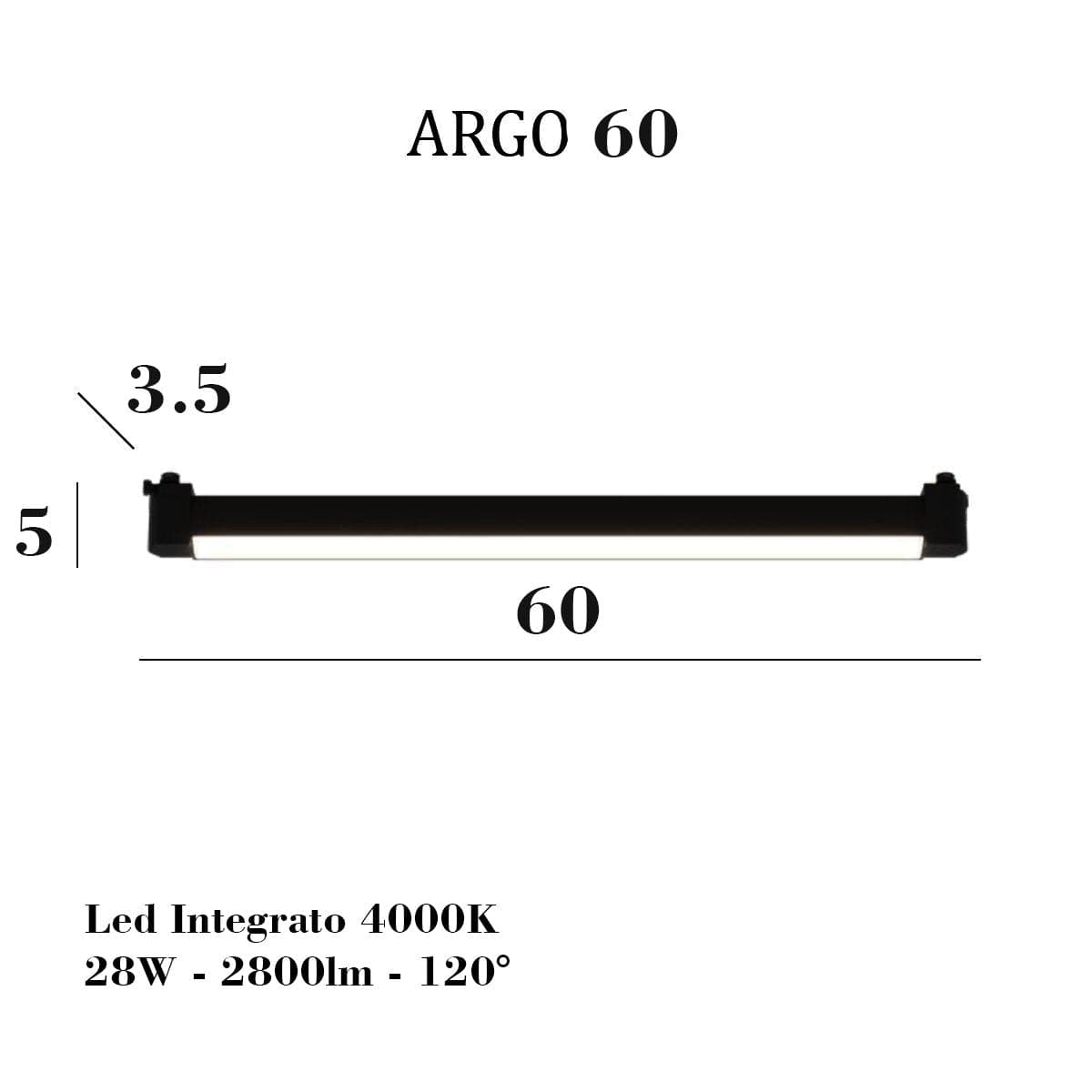 Binario Top Light MONO YARIKIT 300L NE GU10 LED lampada soffitto faretti spot orientabili moderno in Faretti da soffitto Lampadari Bartalini - Colle di Val d’Elsa, commercioVirtuoso.it