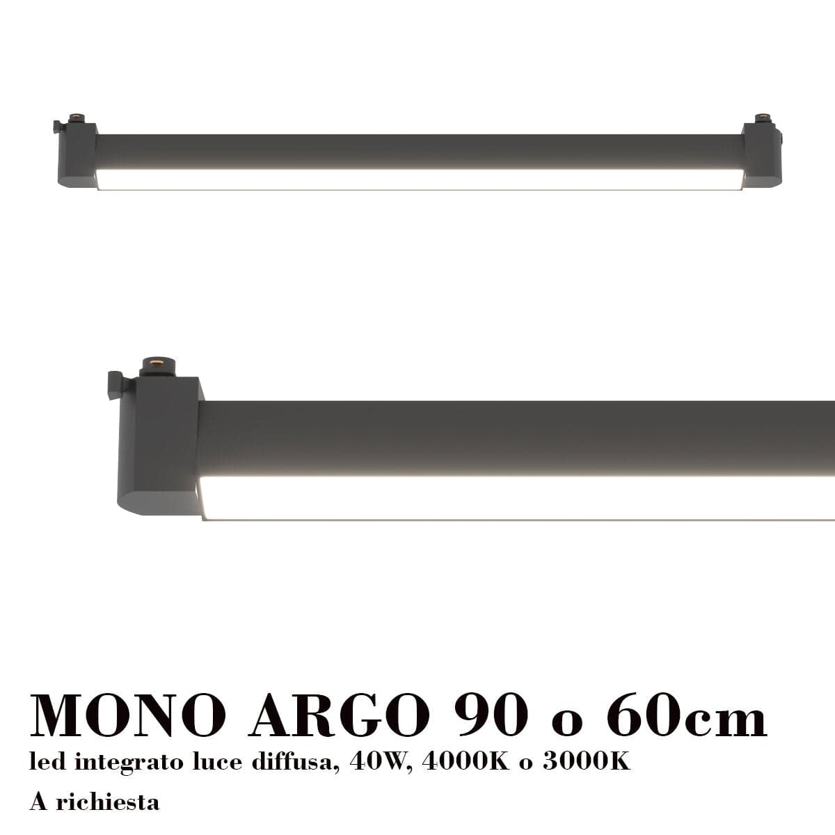 Binario Top Light MONO YARIKIT 300L NE GU10 LED lampada soffitto faretti spot orientabili moderno in Faretti da soffitto Lampadari Bartalini - Colle di Val d’Elsa, commercioVirtuoso.it
