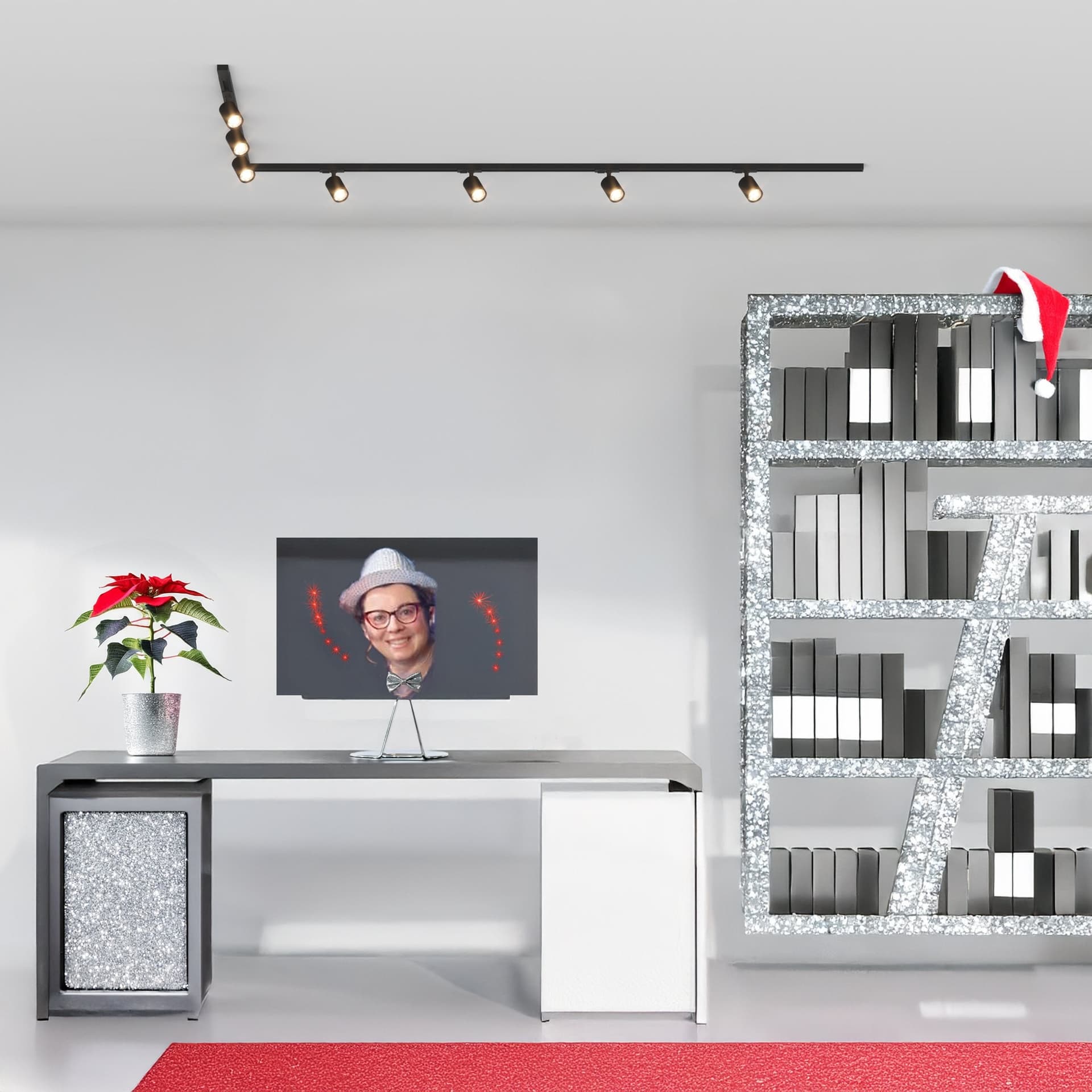Binario Top Light MONO YARIKIT 300L NE GU10 LED lampada soffitto faretti spot orientabili moderno in Faretti da soffitto Lampadari Bartalini - Colle di Val d’Elsa, commercioVirtuoso.it