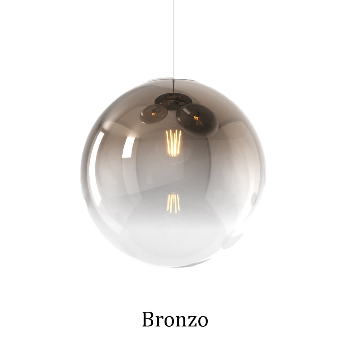 Binario Top Light MONO 1194MONO BI BIANCO E27 LED lampada soffitto moderna sfera vetro colorato in Faretti da soffitto Lampadari Bartalini - Colle di Val d’Elsa, commercioVirtuoso.it