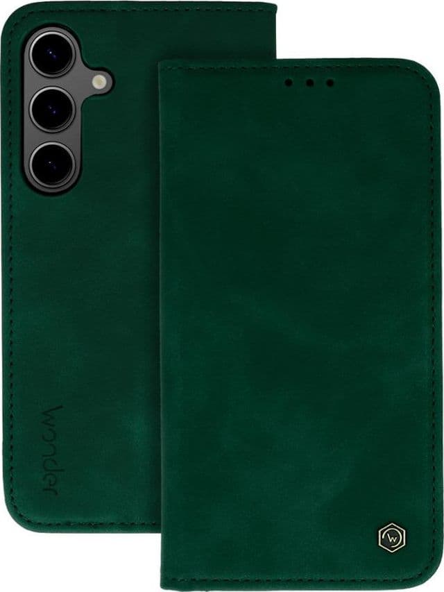 custodia a libro iphone 17 con porta carte di credito chiusura magnetica verde
