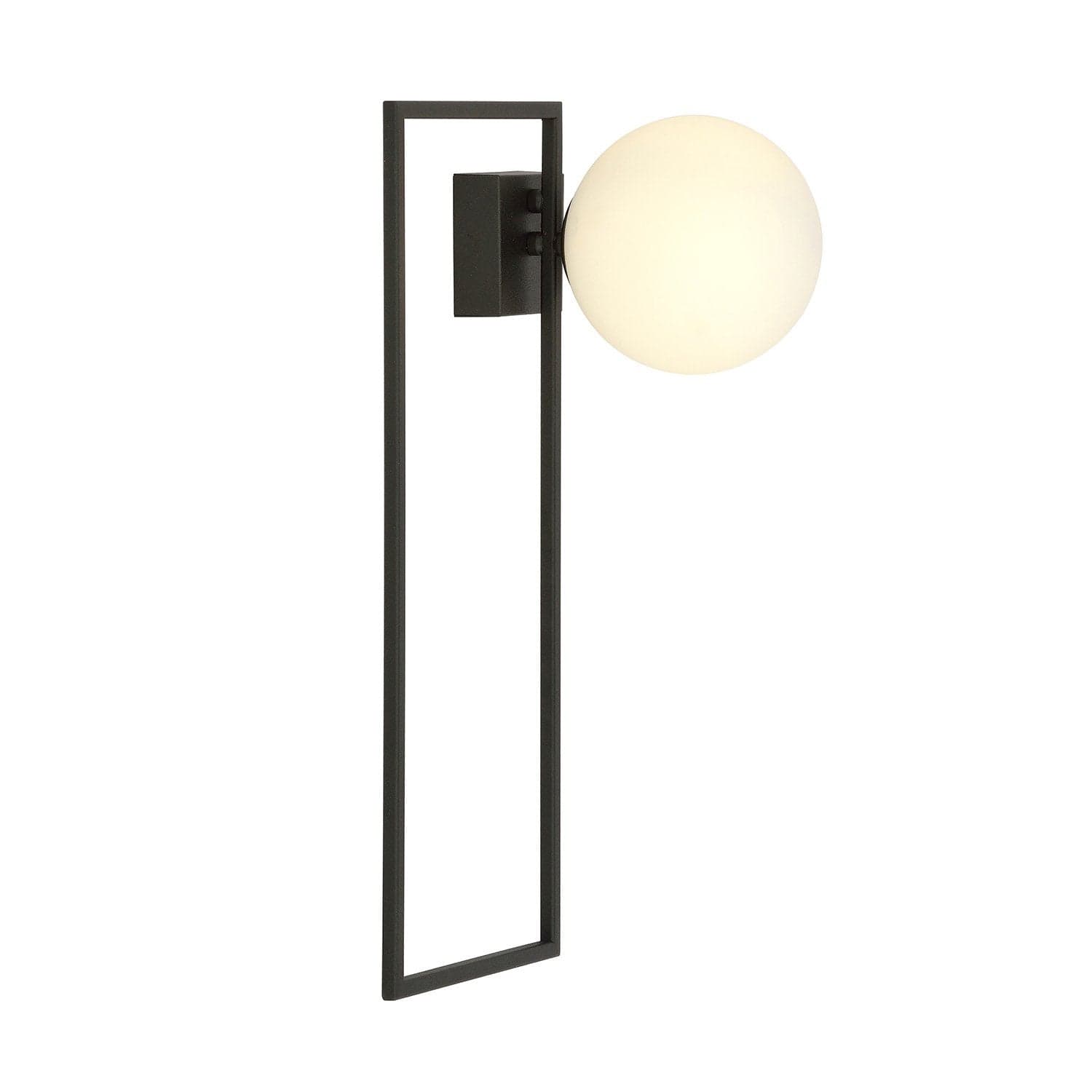 Plafoniera Moderna 1 Luce Imago 1130/1A In Acciaio Nero Vetro Opale in Plafoniere LuceArt - Montecorvino Pugliano, commercioVirtuoso.it