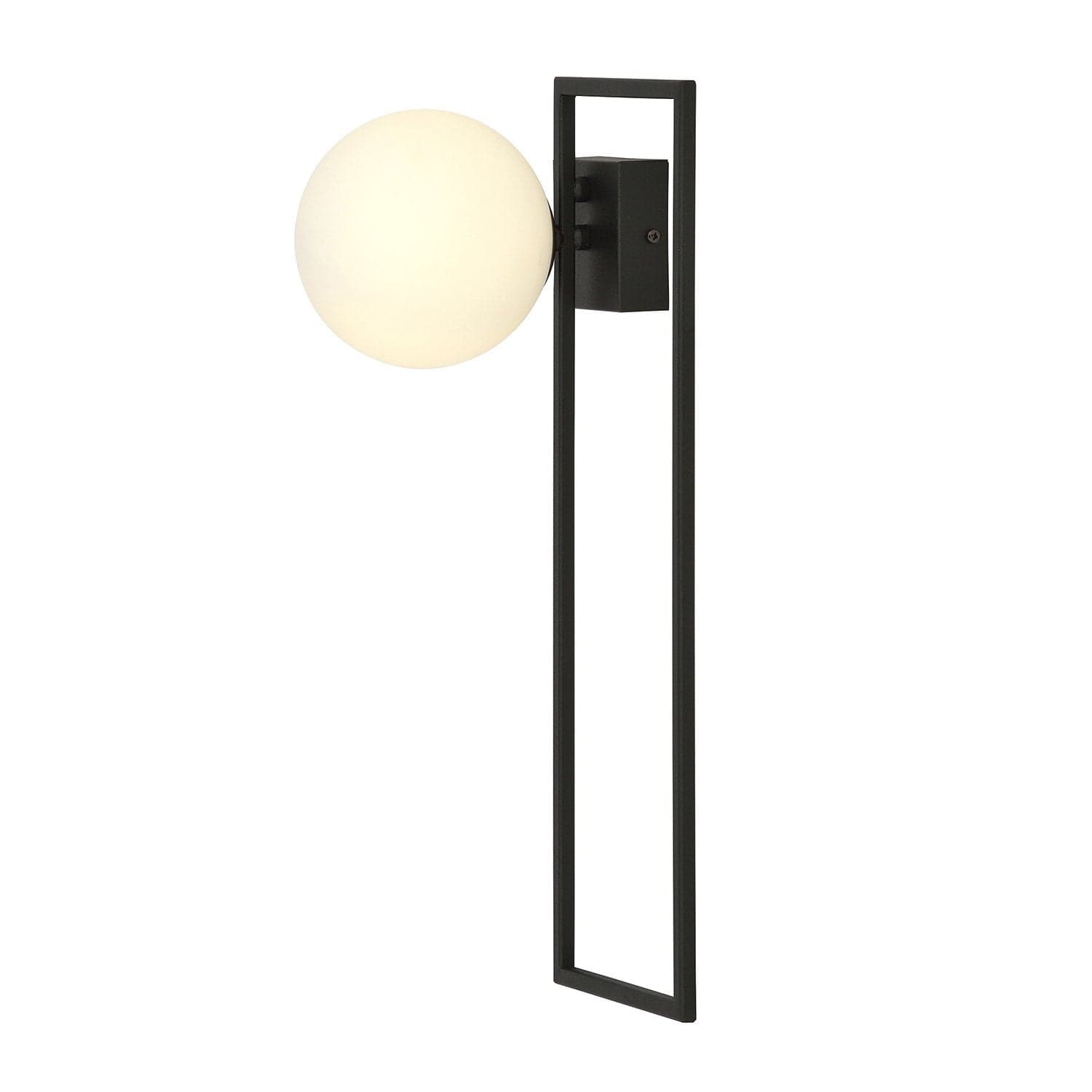 Plafoniera Moderna 1 Luce Imago 1130/1B In Acciaio Nero Vetro Opale in Plafoniere LuceArt - Montecorvino Pugliano, commercioVirtuoso.it