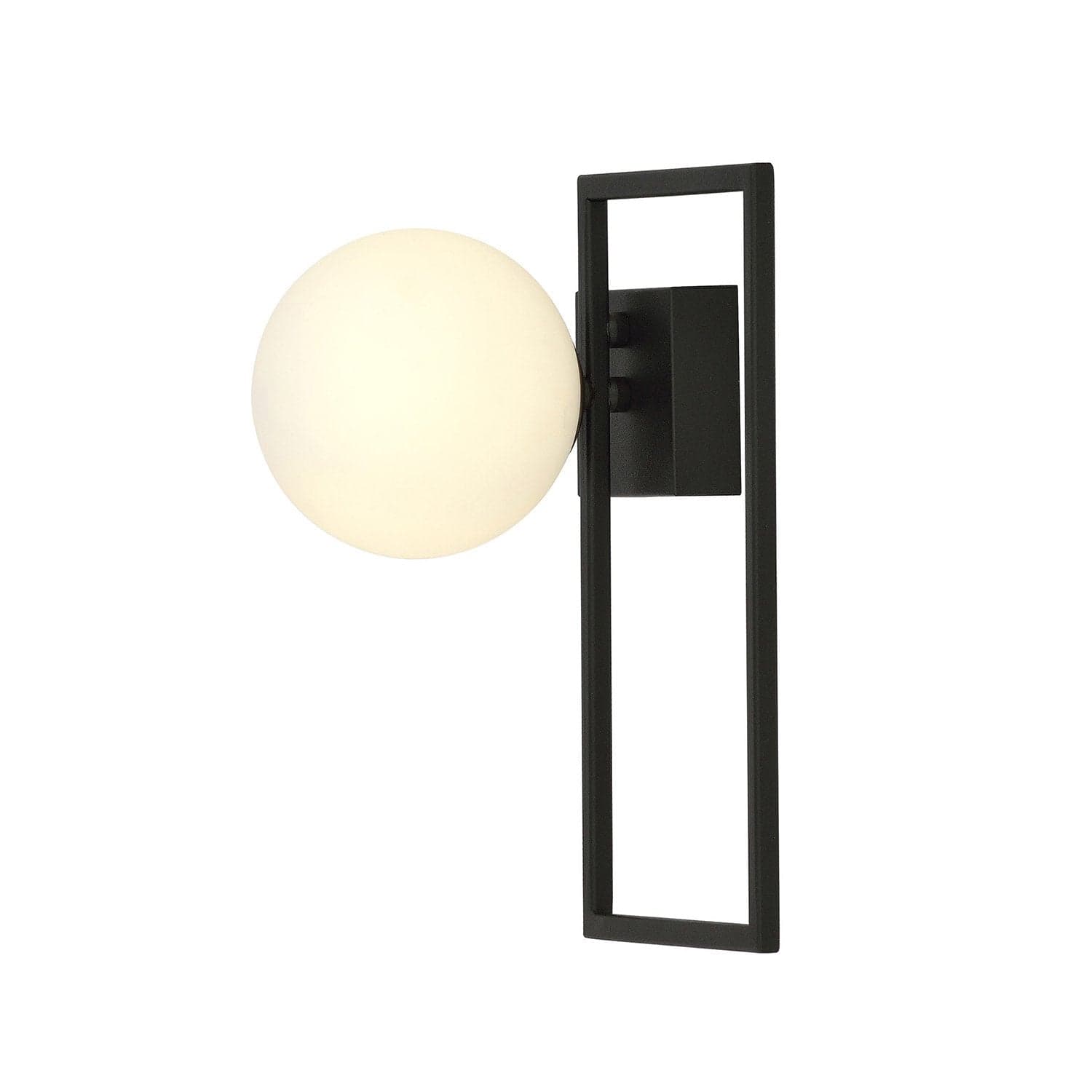 Plafoniera Moderna 1 Luce Imago 1130/1D In Acciaio Nero Vetro Opale in Plafoniere LuceArt - Montecorvino Pugliano, commercioVirtuoso.it