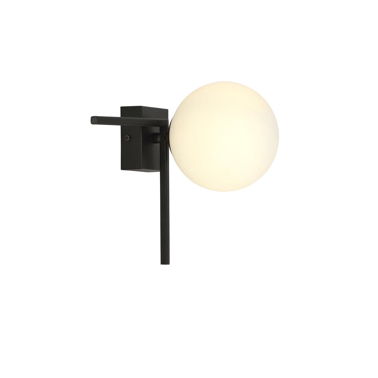Plafoniera Moderna 1 Luce Imago 1130/1G In Acciaio Nero Vetro Opale in Plafoniere LuceArt - Montecorvino Pugliano, commercioVirtuoso.it