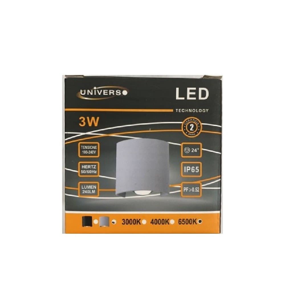 APPLIQUE DA PARETE OVALE LED COB ESTERNO 3W DOPPIA EMISSIONE LAMPADA IP65 ES48 in Lampade da parete Trade Shop italia - Napoli, commercioVirtuoso.it