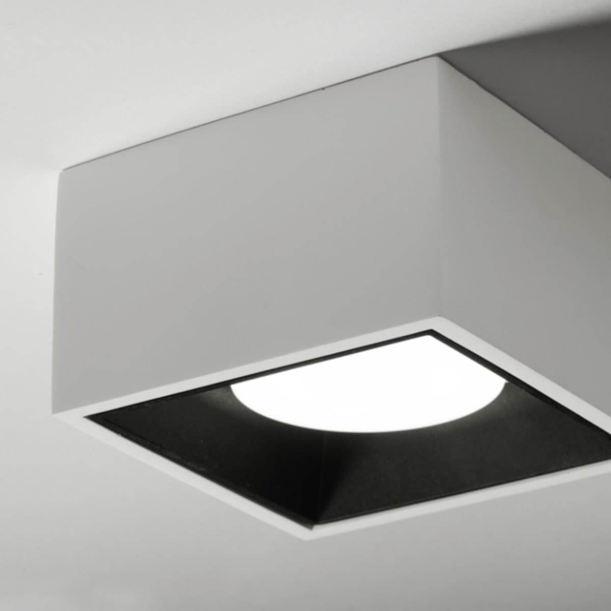 Plafoniera gesso Sforzin illuminazione NASSO quadrata T426 GX53 LED alluminio soffitto in Plafoniere Lampadari Bartalini - Colle di Val d’Elsa, commercioVirtuoso.it