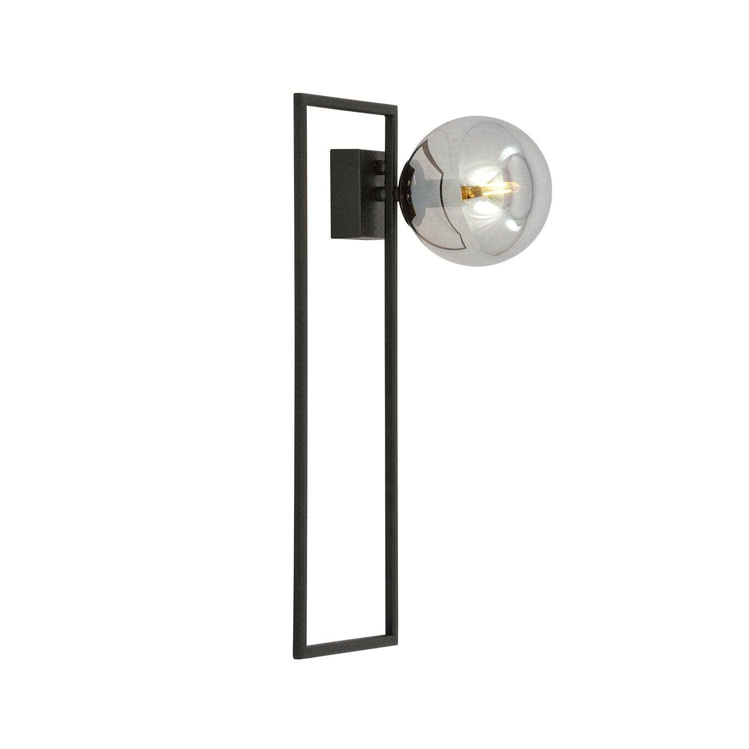 Plafoniera Moderna 1 Luce Imago 1130/1A In Acciaio Nero Vetro Fumè in Plafoniere LuceArt - Montecorvino Pugliano, commercioVirtuoso.it