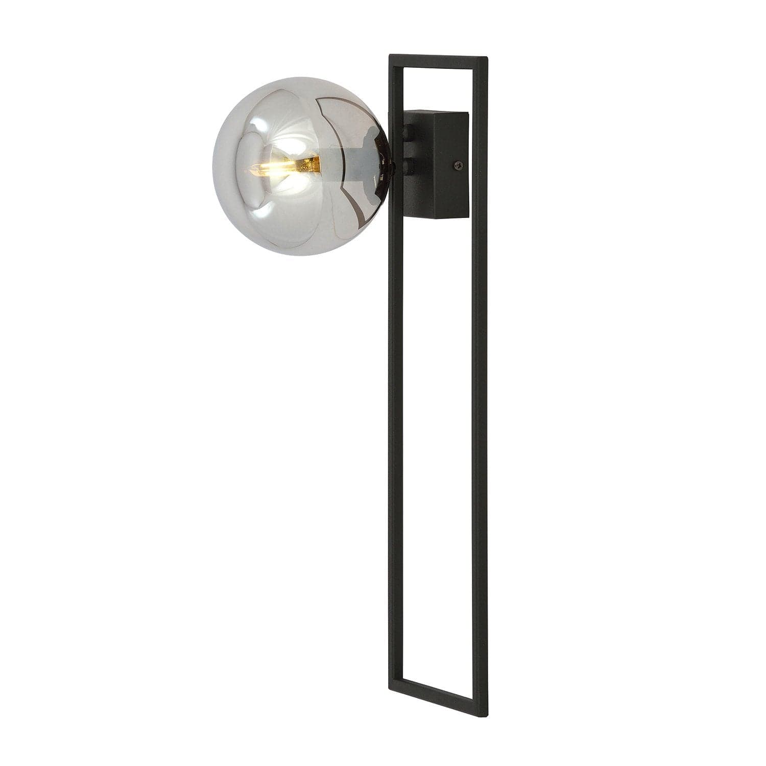 Plafoniera Moderna 1 Luce Imago 1130/1B In Acciaio Nero Vetro Fumè in Plafoniere LuceArt - Montecorvino Pugliano, commercioVirtuoso.it