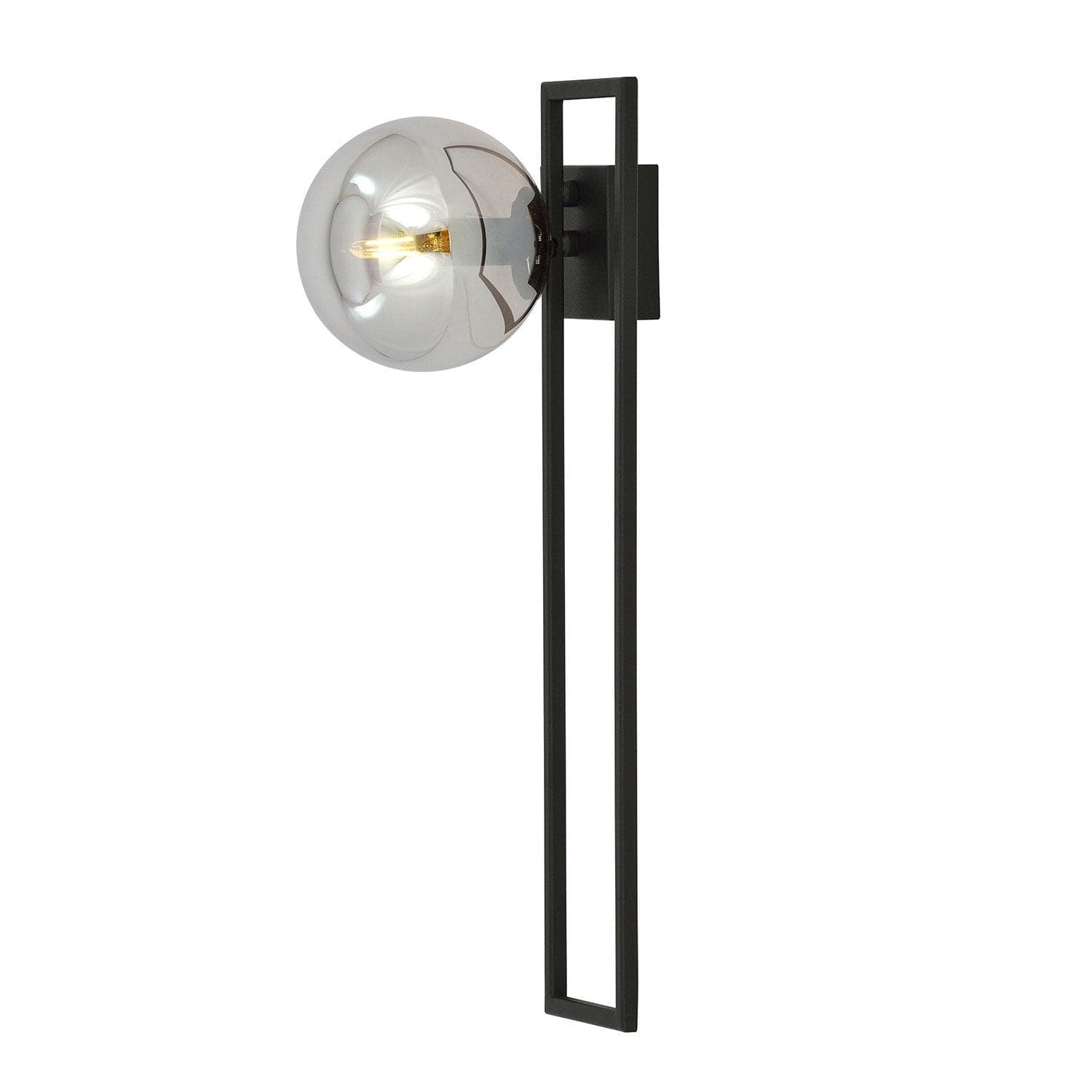 Plafoniera Moderna 1 Luce Imago 1130/1C In Acciaio Nero Vetro Fumè in Plafoniere LuceArt - Montecorvino Pugliano, commercioVirtuoso.it