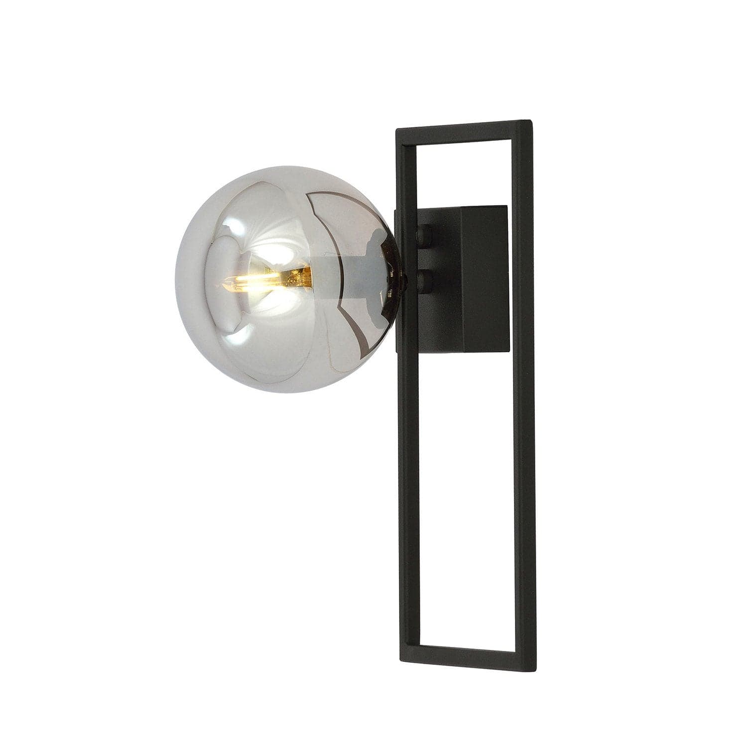 Plafoniera Moderna 1 Luce Imago 1130/1D In Acciaio Nero Vetro Fumè in Plafoniere LuceArt - Montecorvino Pugliano, commercioVirtuoso.it