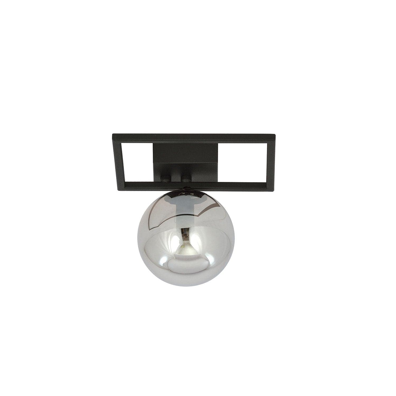 Plafoniera Moderna 1 Luce Imago 1130/1E In Acciaio Nero Vetro Fumè in Plafoniere LuceArt - Montecorvino Pugliano, commercioVirtuoso.it