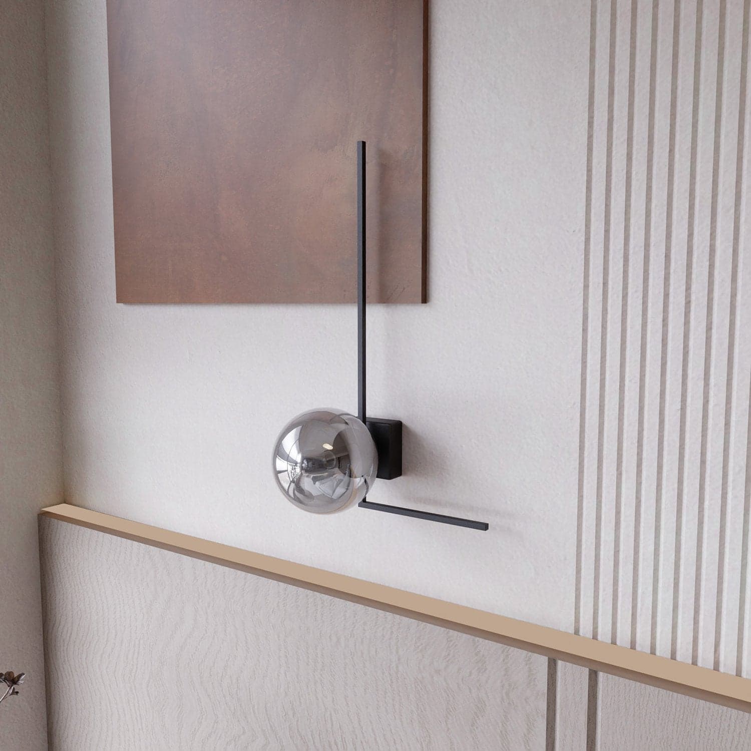Plafoniera Moderna 1 Luce Imago 1130/1F In Acciaio Nero Vetro Fumè in Plafoniere LuceArt - Montecorvino Pugliano, commercioVirtuoso.it