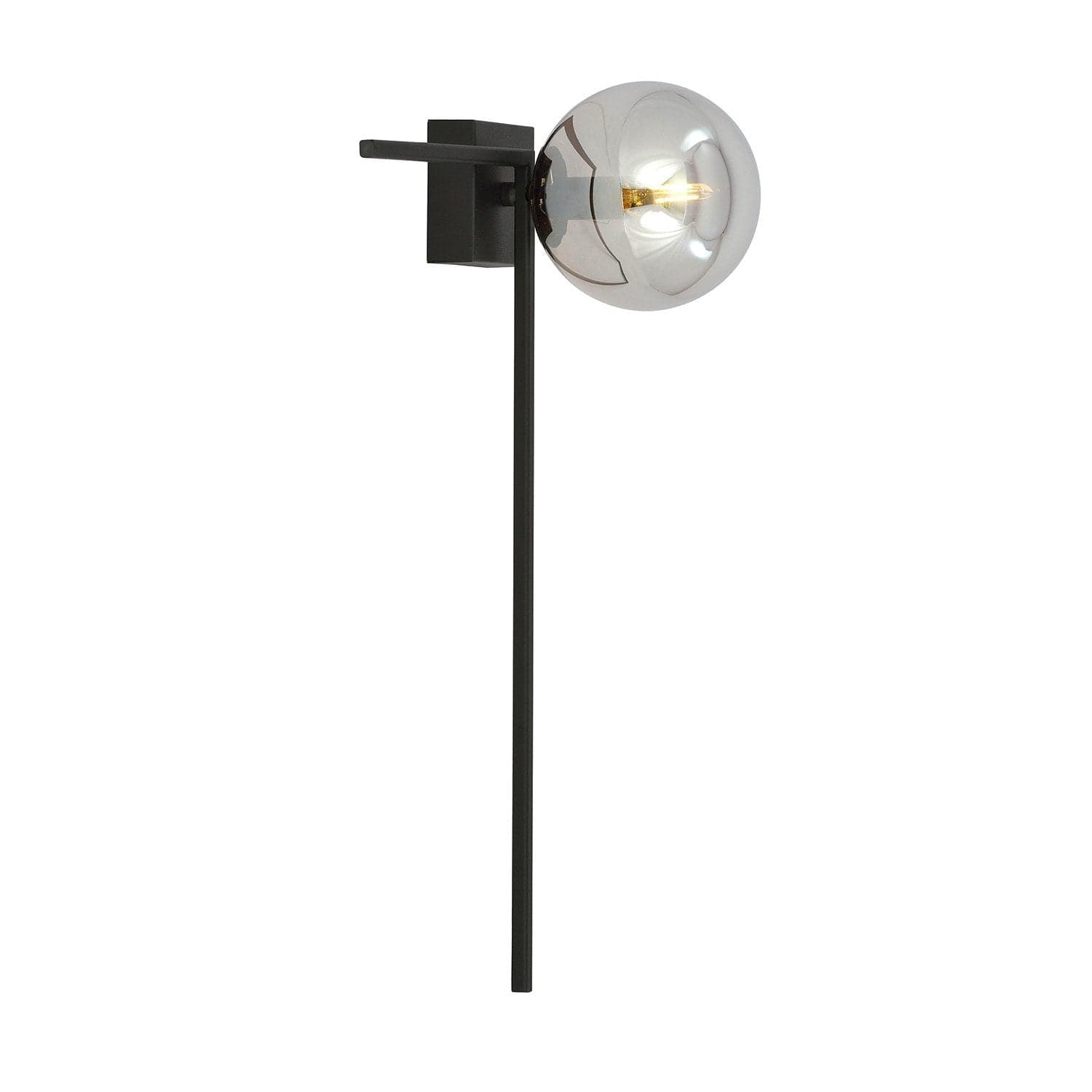 Plafoniera Moderna 1 Luce Imago 1130/1F In Acciaio Nero Vetro Fumè in Plafoniere LuceArt - Montecorvino Pugliano, commercioVirtuoso.it