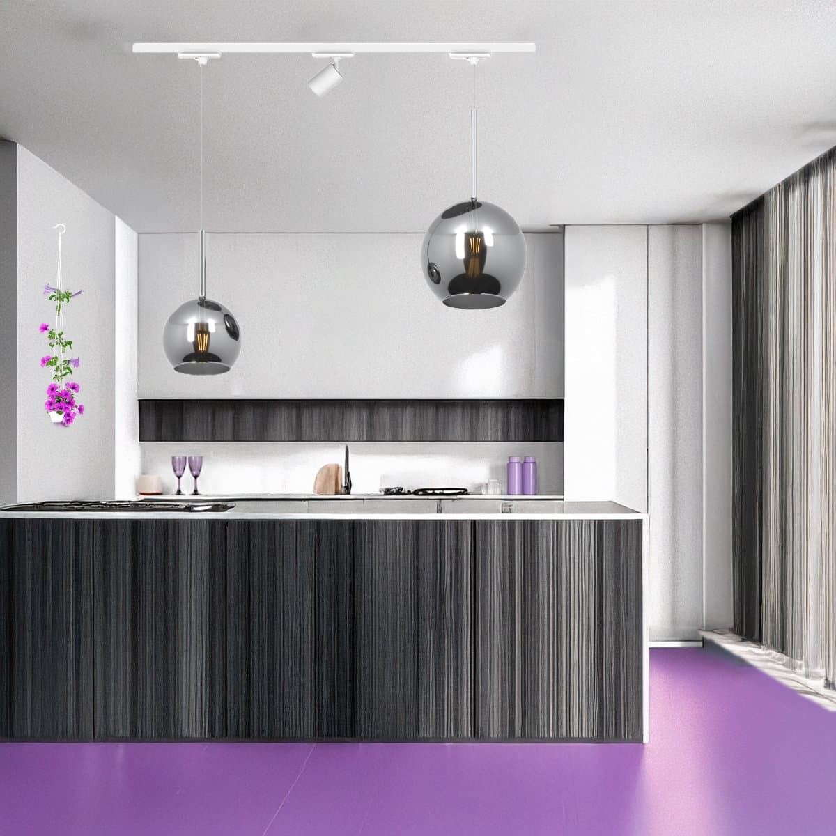 Binario Top Light MONO 1155 FUTURE YARI BI BIANCO E27 LED lampada soffitto moderna spot orientabile vetro cromo in Faretti da soffitto Lampadari Bartalini - Colle di Val d’Elsa, commercioVirtuoso.it