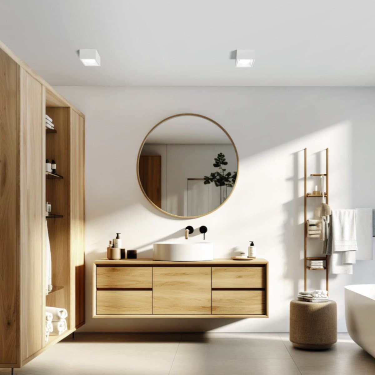 Plafoniera gesso Sforzin illuminazione NASSO quadrata T427 GX53 LED alluminio soffitto in Plafoniere Lampadari Bartalini - Colle di Val d’Elsa, commercioVirtuoso.it