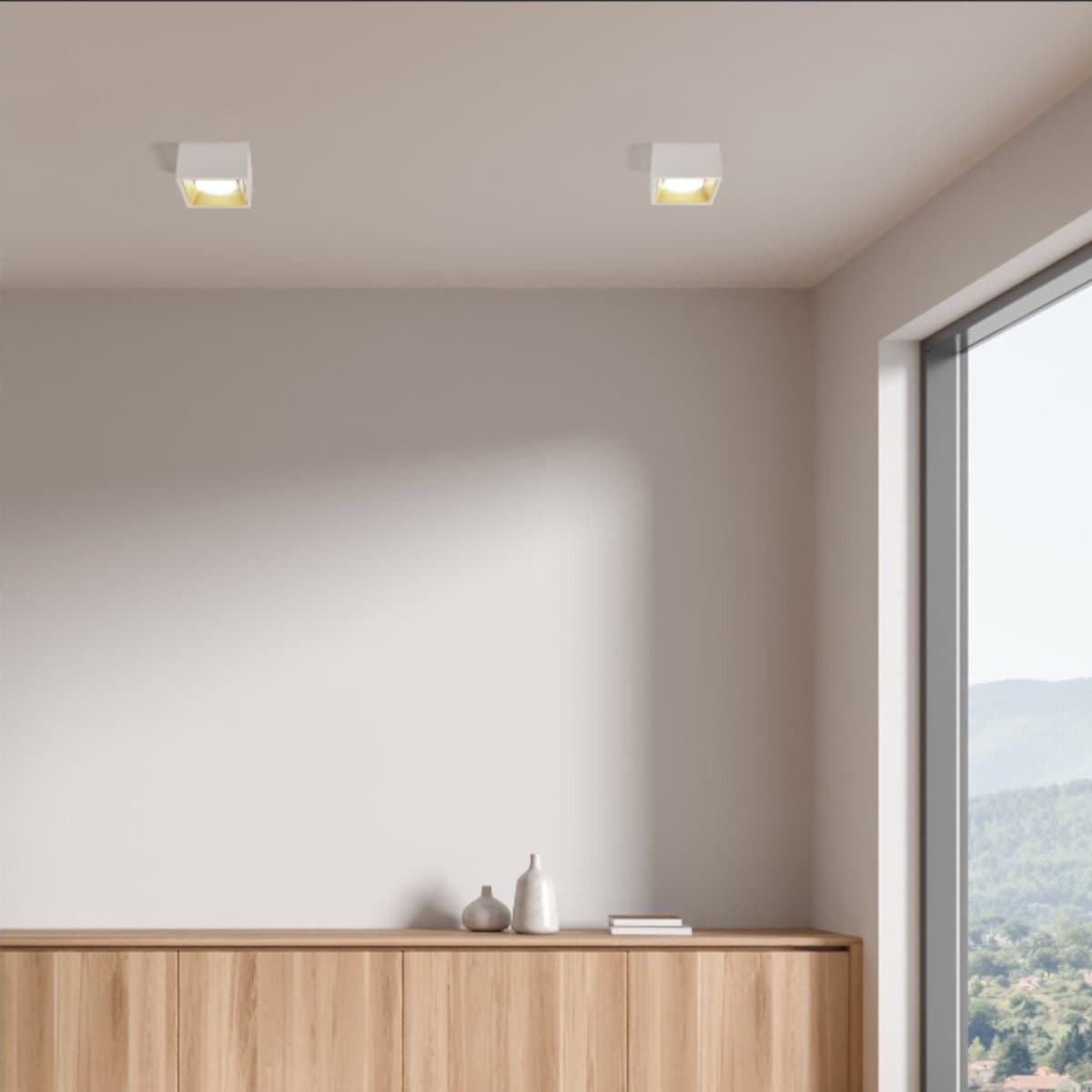 Plafoniera gesso Sforzin illuminazione NASSO quadrata T428 GX53 LED alluminio soffitto in Plafoniere Lampadari Bartalini - Colle di Val d’Elsa, commercioVirtuoso.it