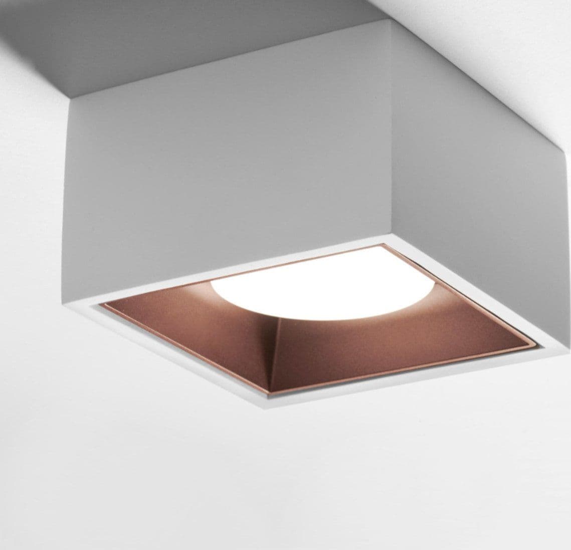 Plafoniera gesso Sforzin illuminazione NASSO quadrata T429 GX53 LED alluminio soffitto in Plafoniere Lampadari Bartalini - Colle di Val d’Elsa, commercioVirtuoso.it