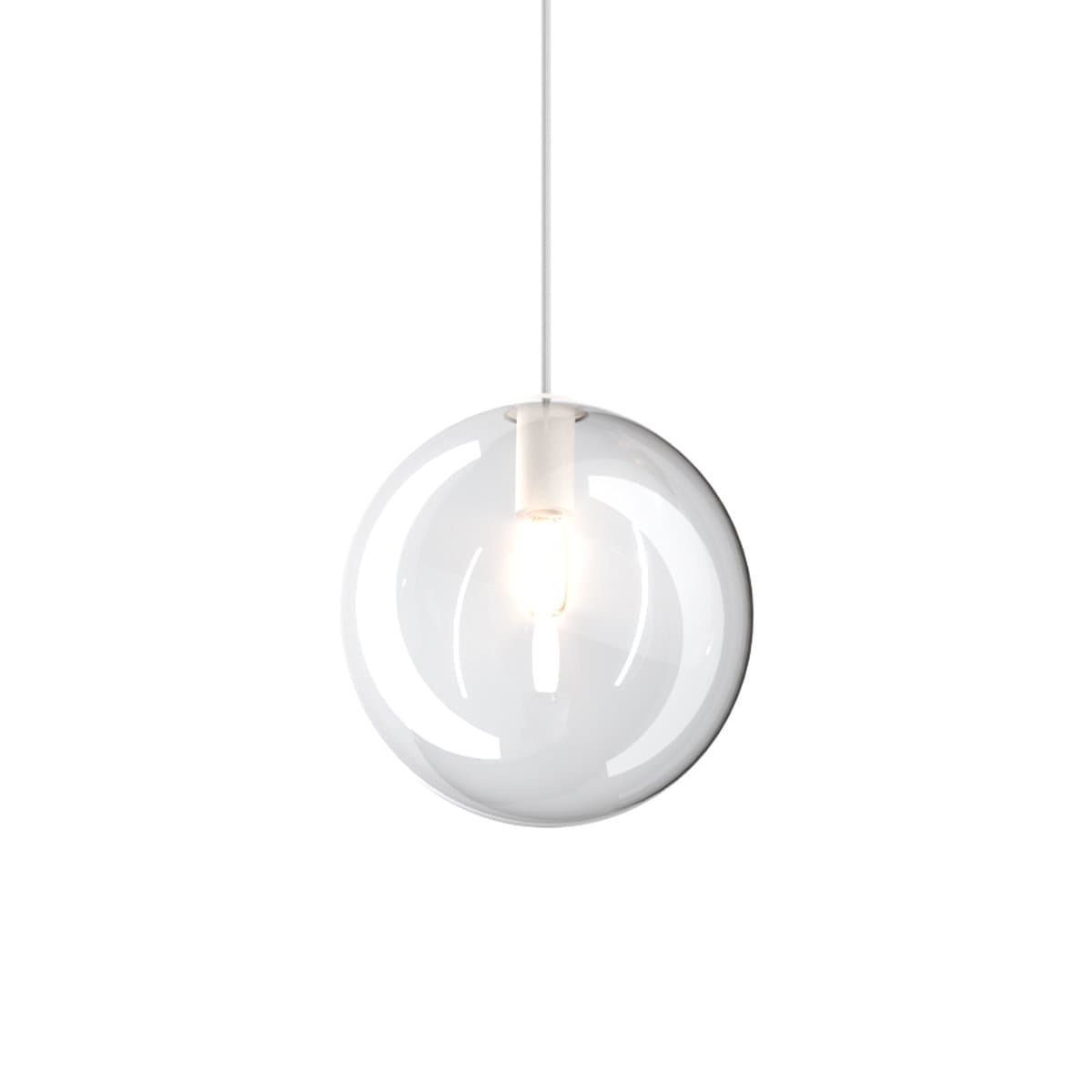 Binario Top Light MONO 1184 ECLIPSE YARI BIANCO G9 LED lampada soffitto moderna spot orientabile sfera vetro trasparente in Faretti da soffitto Lampadari Bartalini - Colle di Val d’Elsa, commercioVirtuoso.it