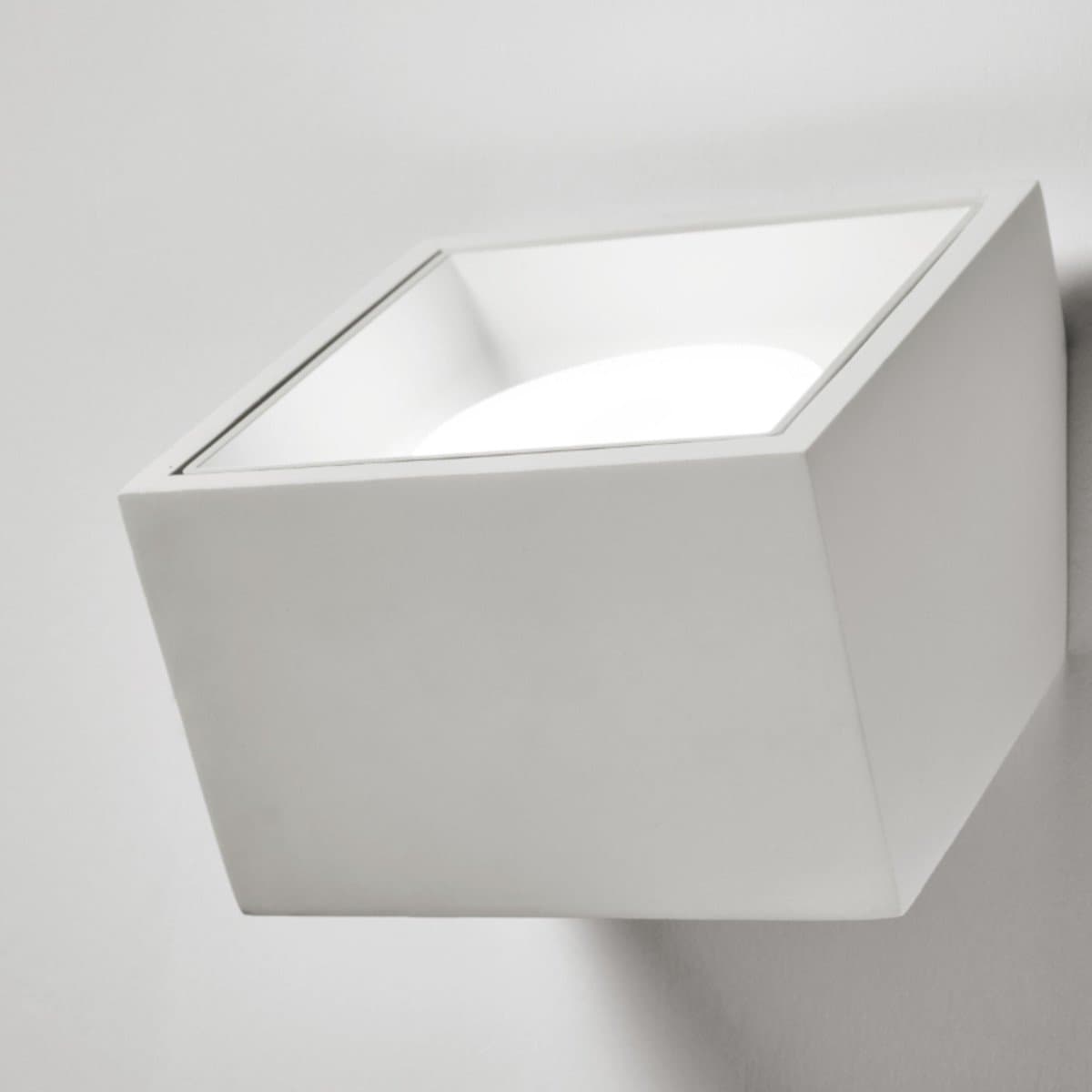 Applique gesso Sforzin illuminazione NASSO quadrata T434 GX53 LED monoemissione alluminio parete in Faretti da muro Lampadari Bartalini - Colle di Val d’Elsa, commercioVirtuoso.it