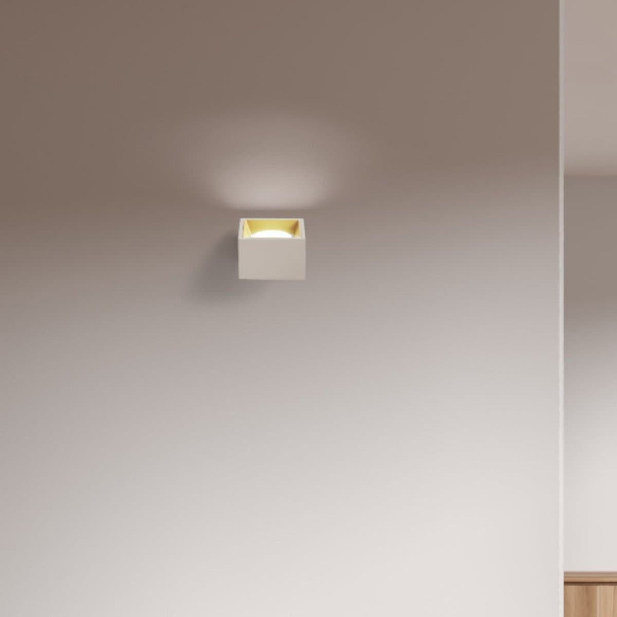 Applique gesso Sforzin illuminazione NASSO quadrata T436 GX53 LED monoemissione alluminio parete in Faretti da muro Lampadari Bartalini - Colle di Val d’Elsa, commercioVirtuoso.it
