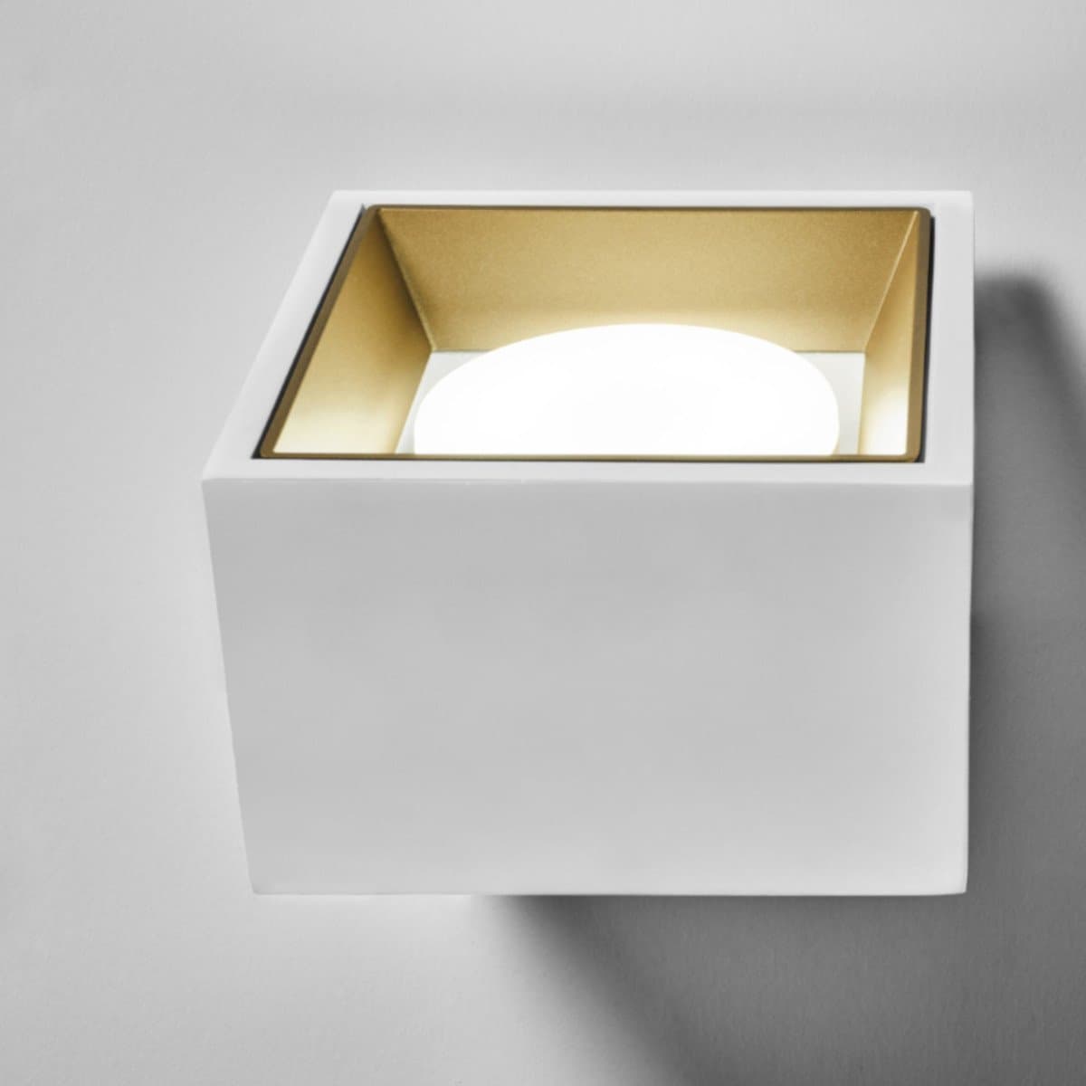 Applique gesso Sforzin illuminazione NASSO quadrata T436 GX53 LED monoemissione alluminio parete in Faretti da muro Lampadari Bartalini - Colle di Val d’Elsa, commercioVirtuoso.it