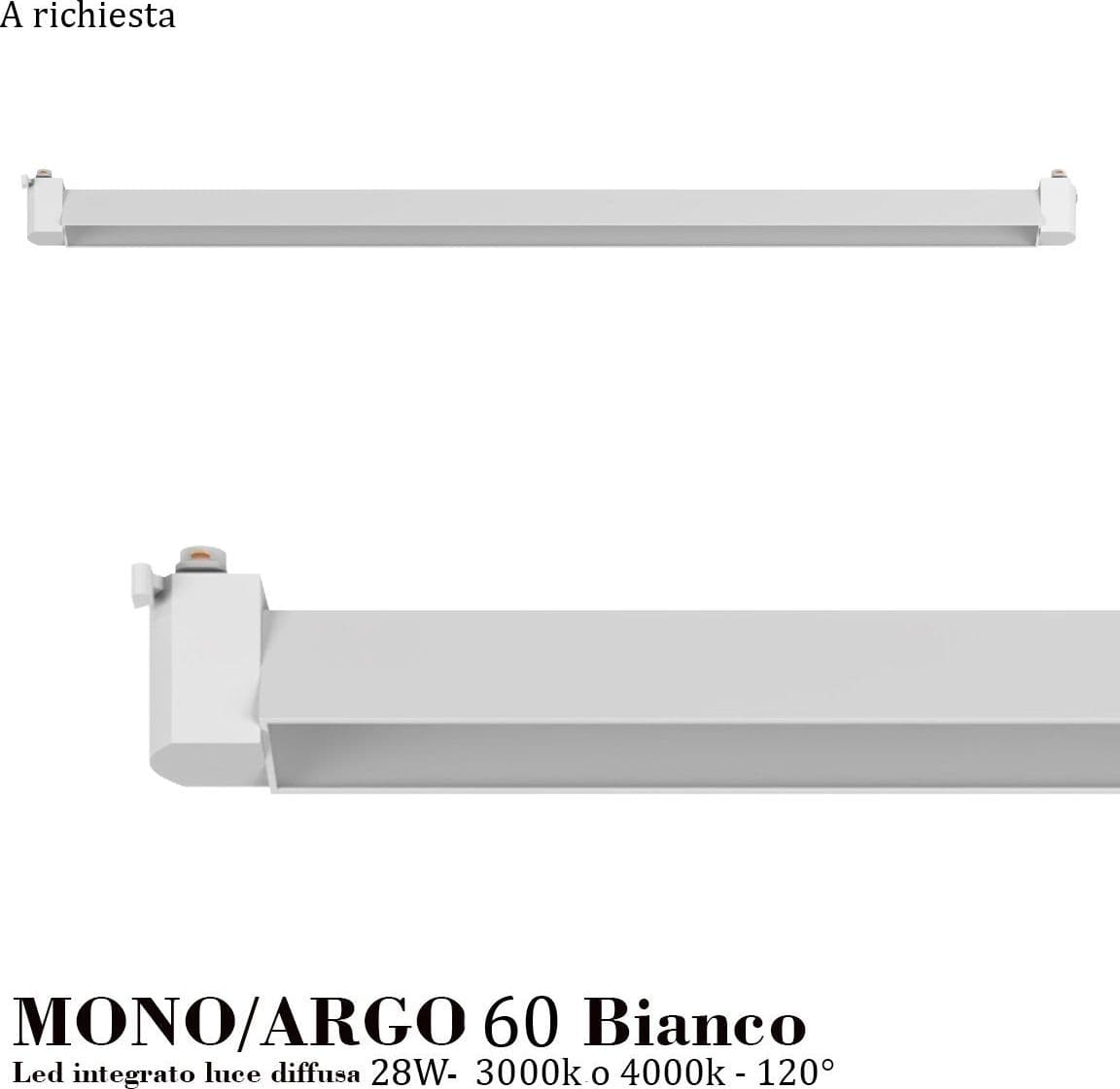 Binario Top Light MONO 1184 ECLIPSE BIANCO G9 LED lampada soffitto moderna sfera vetro trasparente bianco in Kit completi di sistemi di illuminazione a cavo e su binario Lampadari Bartalini - Colle di Val d’Elsa, commercioVirtuoso.it