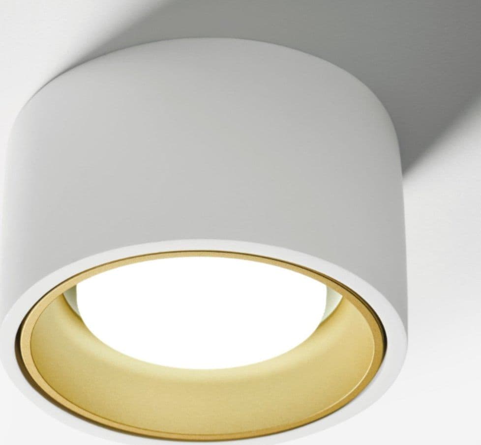 Plafoniera gesso Sforzin illuminazione NASSO tonda T424 GX53 LED alluminio soffitto in Plafoniere Lampadari Bartalini - Colle di Val d’Elsa, commercioVirtuoso.it