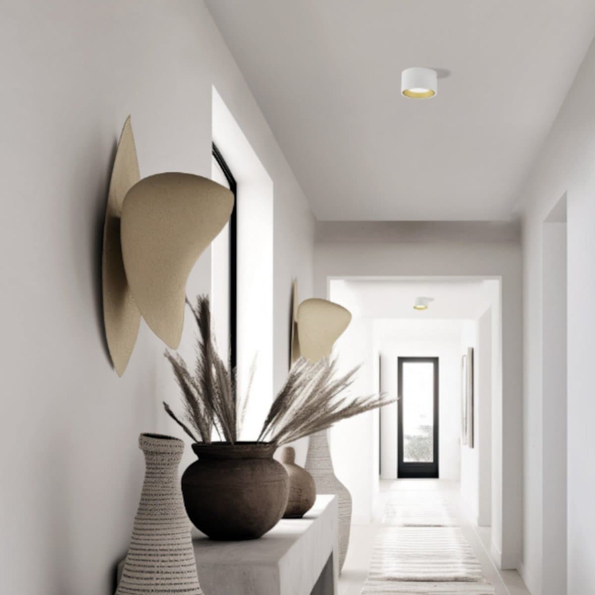 Plafoniera gesso Sforzin illuminazione NASSO tonda T424 GX53 LED alluminio soffitto in Plafoniere Lampadari Bartalini - Colle di Val d’Elsa, commercioVirtuoso.it