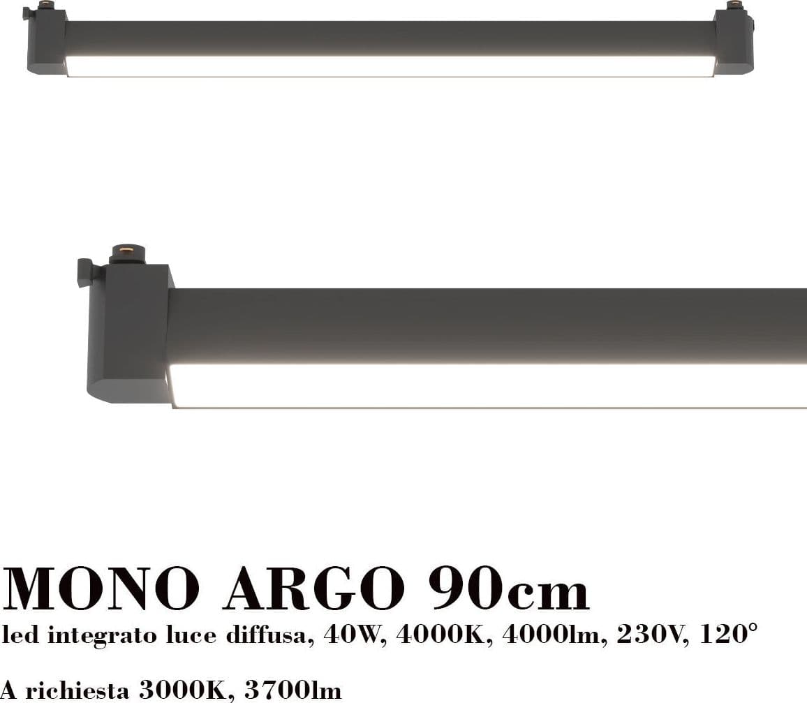 Binario Top Light MONO 1184 ECLIPSE NERO G9 LED lampada soffitto moderna sfera vetro bianco in Faretti da soffitto Lampadari Bartalini - Colle di Val d’Elsa, commercioVirtuoso.it