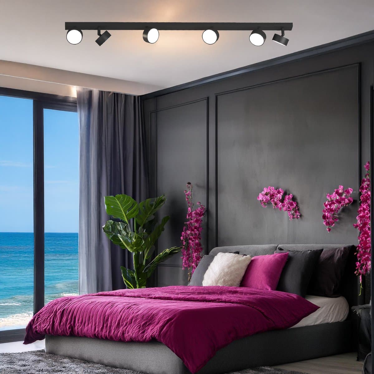 Binario Top Light EDRA 1210 6 NE GX53 LED lampada soffitto parete moderna faretti orientabili in Faretti da soffitto Lampadari Bartalini - Colle di Val d’Elsa, commercioVirtuoso.it