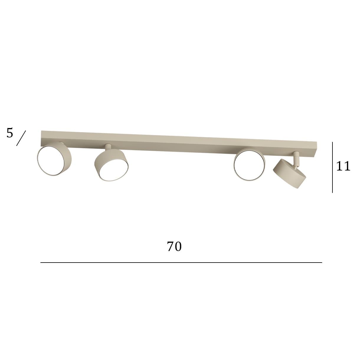 Binario Top Light EDRA 1210 4 SA GX53 LED lampada soffitto parete moderna faretti orientabili in Faretti da soffitto Lampadari Bartalini - Colle di Val d’Elsa, commercioVirtuoso.it