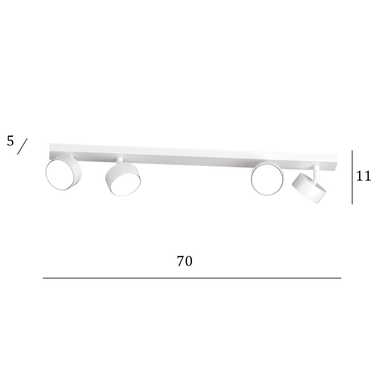 Binario Top Light EDRA 1210 4 BI GX53 LED lampada soffitto parete moderna faretti orientabili in Faretti da soffitto Lampadari Bartalini - Colle di Val d’Elsa, commercioVirtuoso.it
