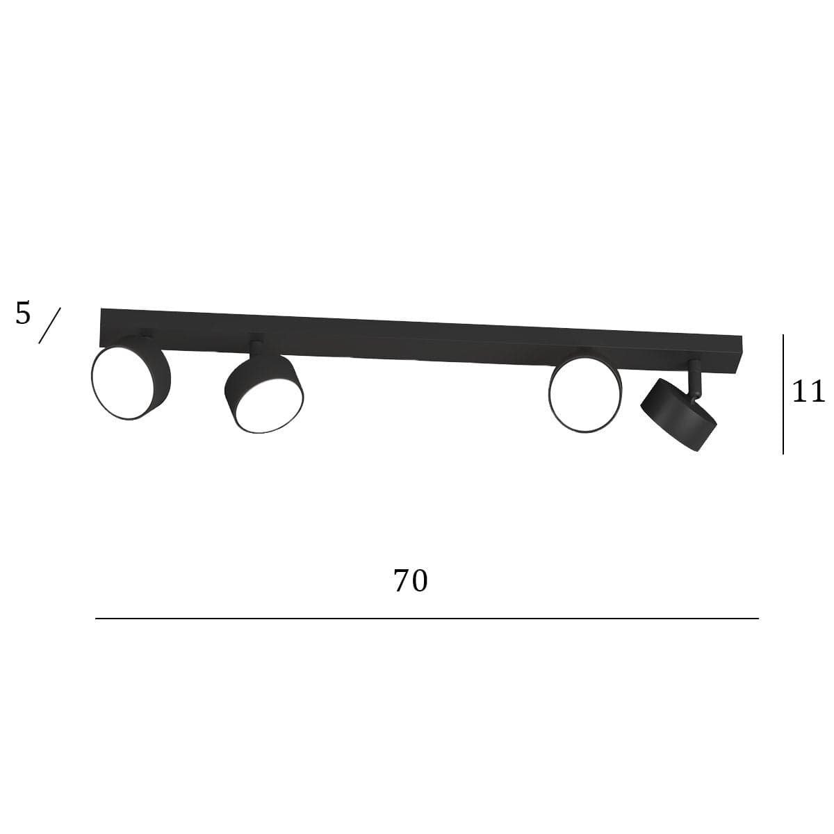 Binario Top Light EDRA 1210 4 NE GX53 LED lampada soffitto parete moderna faretti orientabili in Faretti da soffitto Lampadari Bartalini - Colle di Val d’Elsa, commercioVirtuoso.it