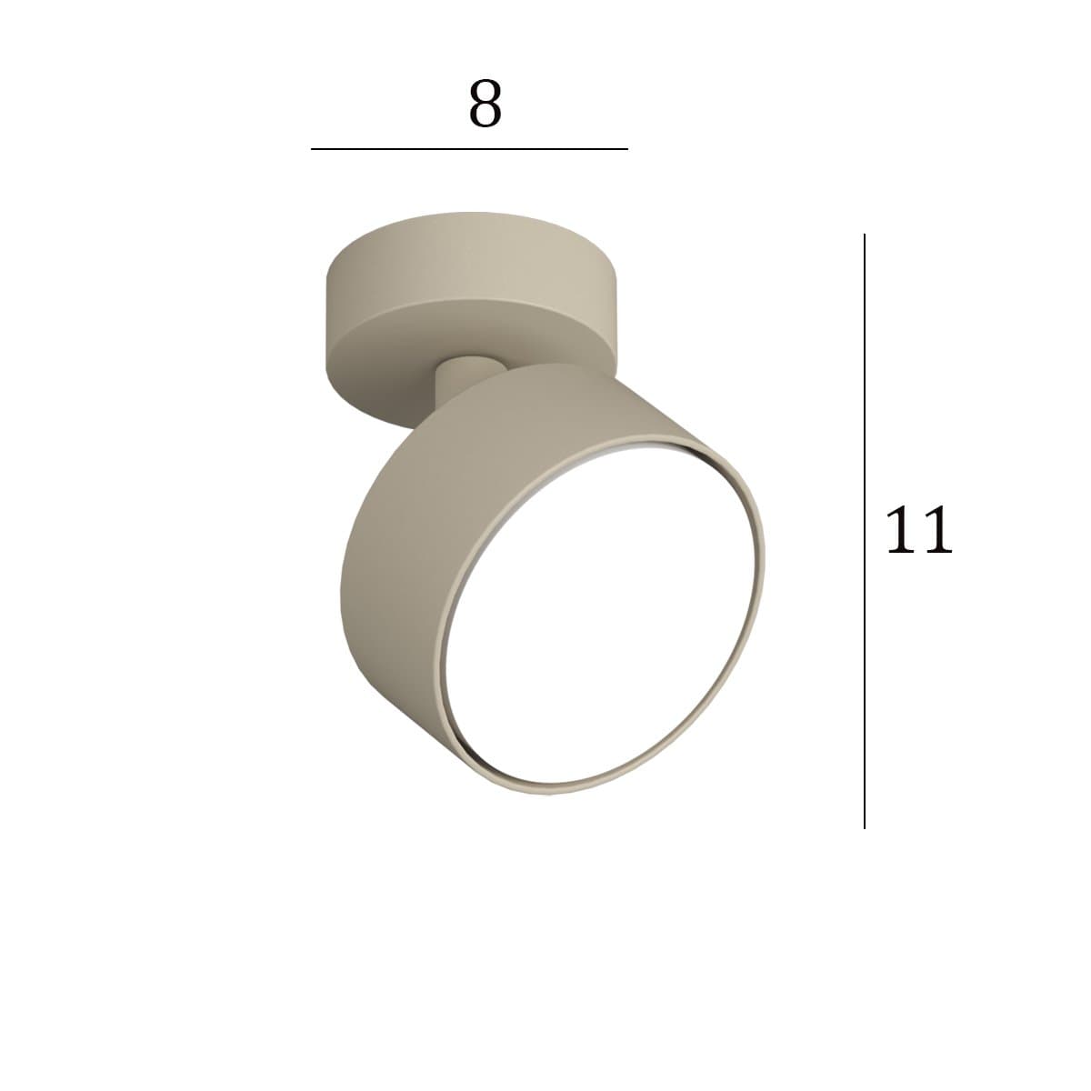 Spot Top Light EDRA 1210 1 SA GX53 LED lampada parete soffitto moderna faretto orientabile in Faretti da soffitto Lampadari Bartalini - Colle di Val d’Elsa, commercioVirtuoso.it