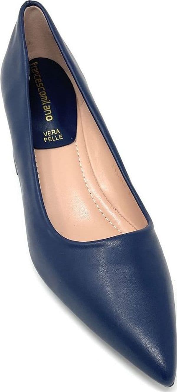 Francesco Milano decolleté in pelle blu navy F11 01A in Scarpe col tacco Teresi Calzature - Marsala, commercioVirtuoso.it