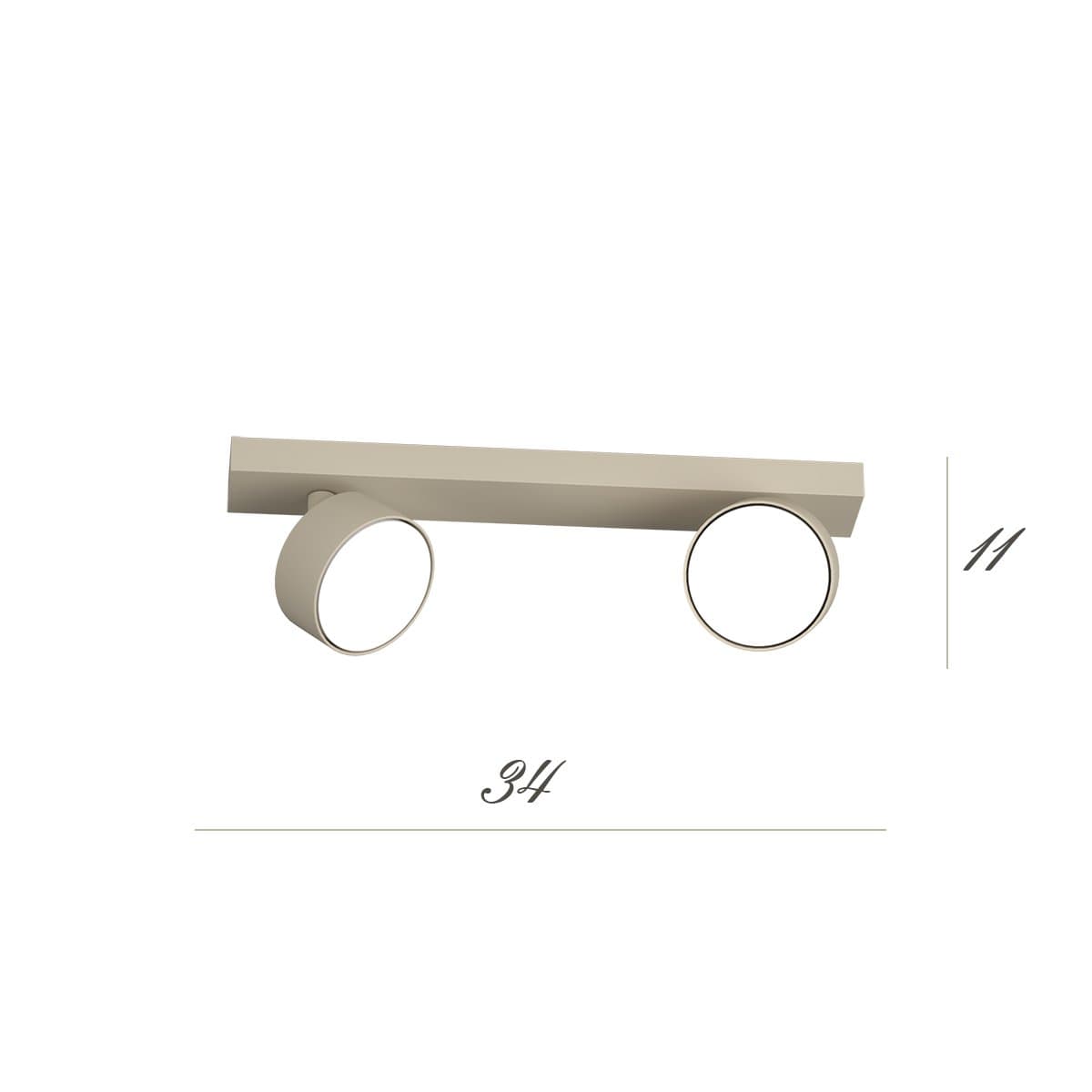Applique Top Light EDRA 1210 2 SA GX53 LED lampada parete soffitto moderna faretti spot orientabili in Faretti da soffitto Lampadari Bartalini - Colle di Val d’Elsa, commercioVirtuoso.it
